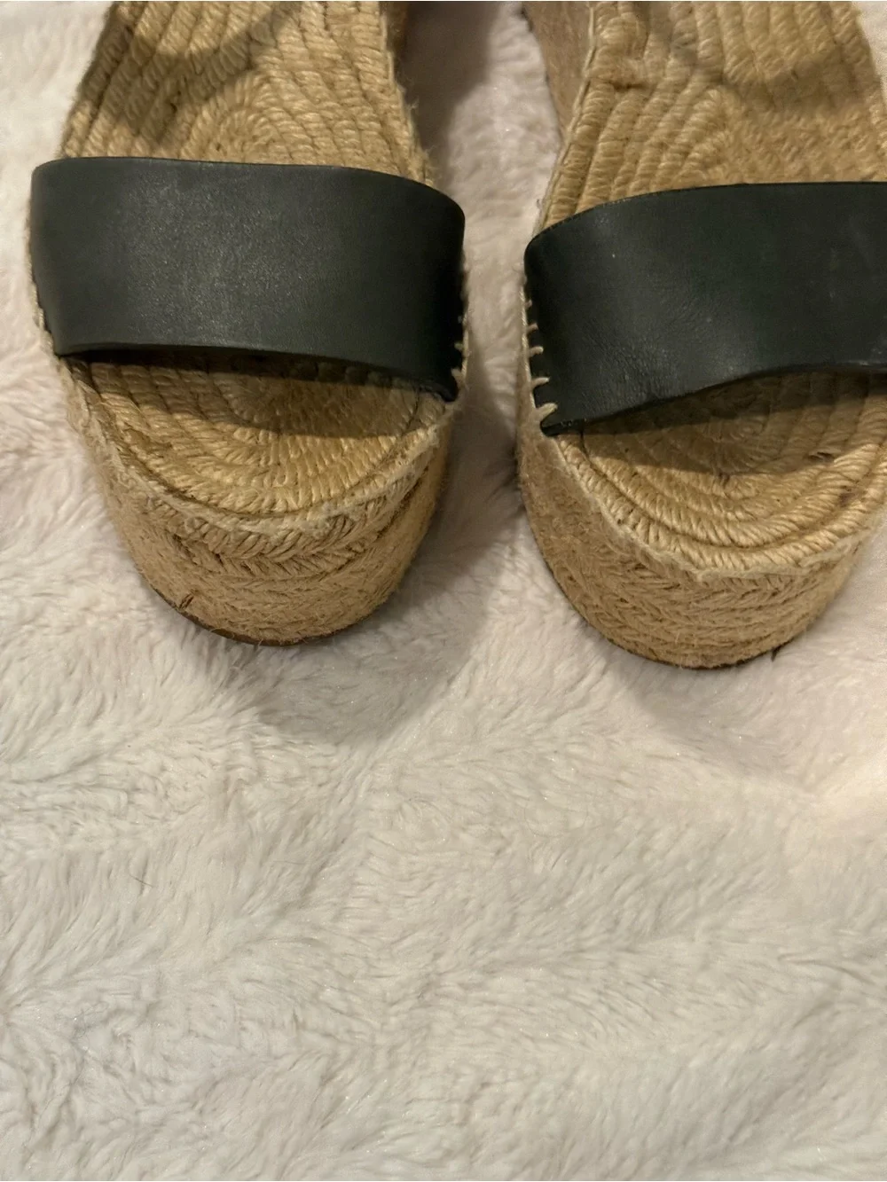 Vince platform double strap espadrille sandals 9